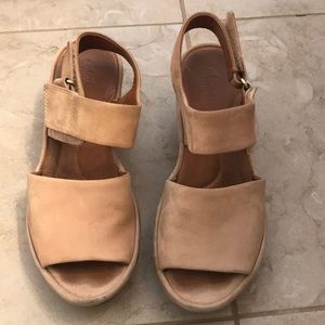 Clarks suede wedges. Size 7.